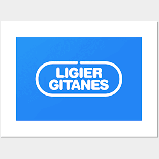 Ligier Gitanes F1 team logo 1975-1980 - white print Posters and Art